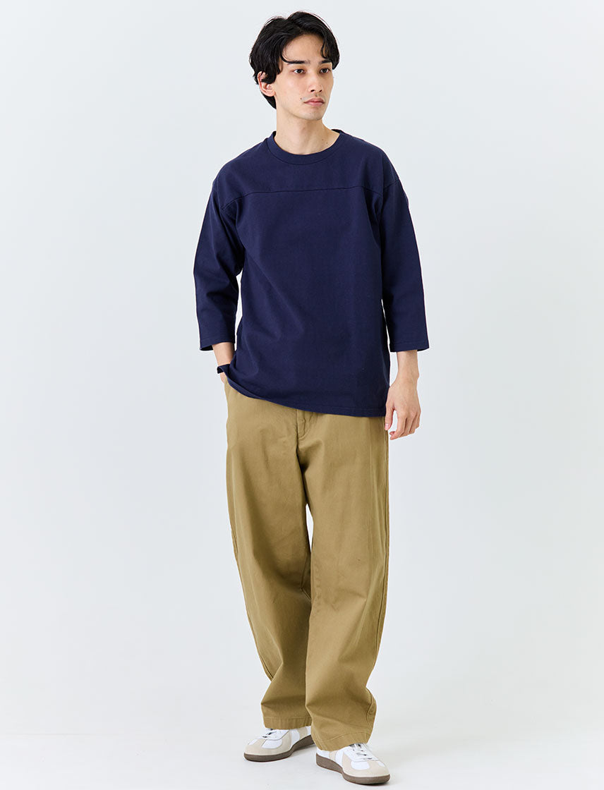 
                  
                    【NUTMEG MILLS】美國棉拼接七分袖T恤
                  
                