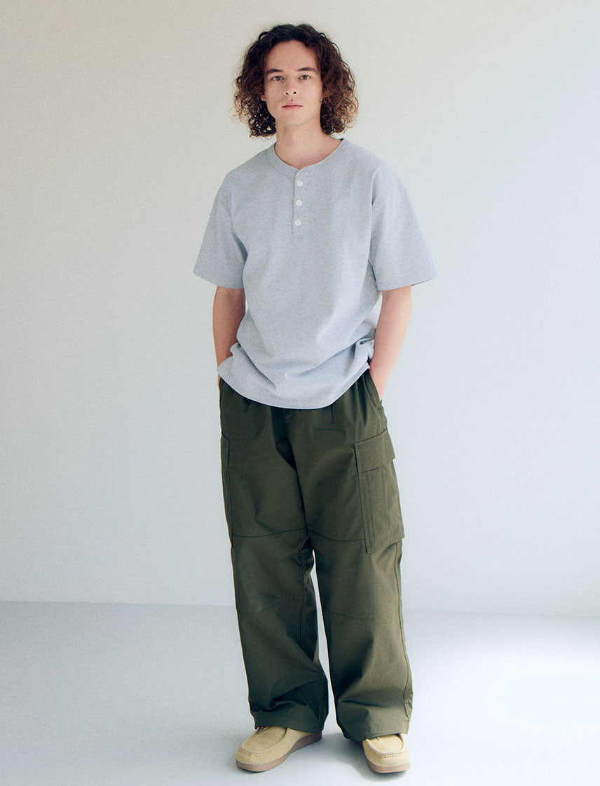 
                  
                    【NUTMEG MILLS】USAコットン ヘンリーネック T
                  
                
