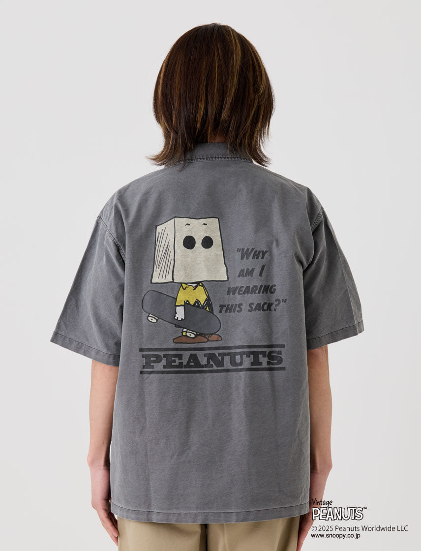 PEANUTS ミリタリー半袖シャツ