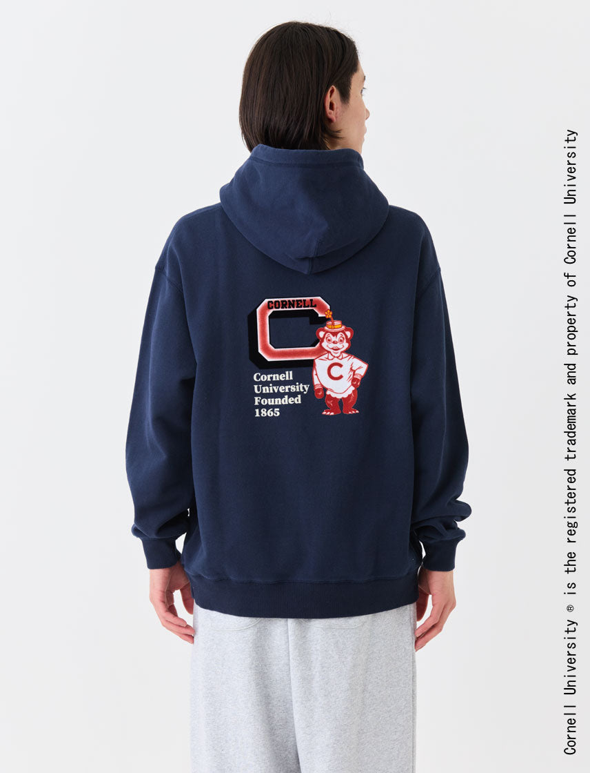 CORNELL 静電フロッキーロゴ プルパーカー